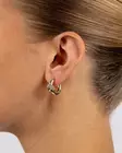 Snö of Sweden Earrings Everly chunky knot crystal ring gold/clear - Earrings - 141590 - 2