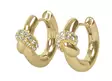 Snö of Sweden Earrings Everly chunky knot crystal ring gold/clear - Earrings - 141590 - 1