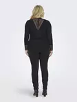 Only Carmakoma plus size ribbed shirt Rib Lace black - Women's long sleeved shirts - 137610 - 3