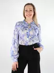 Only women's floral shirt Frill bel air blue/porcelain - Women's T-shirts - 138110 - 1