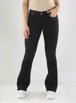 Only Jeans ONLPHOEBE LW BACK POC FLARED Washed Black - Women's jeans - 141640 - 1
