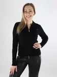 Only women's cardigan Cable Zip Polo black/true red - Women's knitwear - 140040 - 1