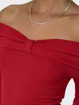 Only women's shirt Off Shoulder mars red - Women's long sleeved shirts - 137660 - 3