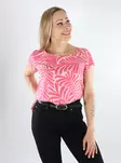 Only women's long t-shirt ONLNOVA carmine rose/la pal - Women's T-shirts - 138390 - 1