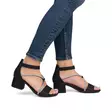Rieker women's party sandals 64654-00 black - Rieker women`s sandals - 137950 - 6
