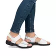 Rieker women's leather sandals 64560-81 white - Rieker women`s sandals - 137960 - 5