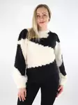 Vila women's sweater Kunnuo O-Neck birch/black beauty - Women's knitwear - 137330 - 1