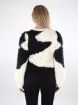Vila women's sweater Kunnuo O-Neck birch/black beauty - Women's knitwear - 137330 - 2