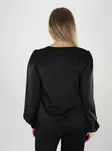 Vila women's shirt Smock Satin black - Women's long sleeved shirts - 140180 - 2
