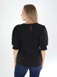 Vila Shirt 2/4 O-NECK TOP black beauty - Women's T-shirts - 141400 - 2