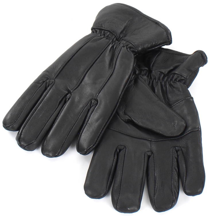 Goosey men's leather gloves black - Men's gloves, scarfs and caps - 127370 - 1