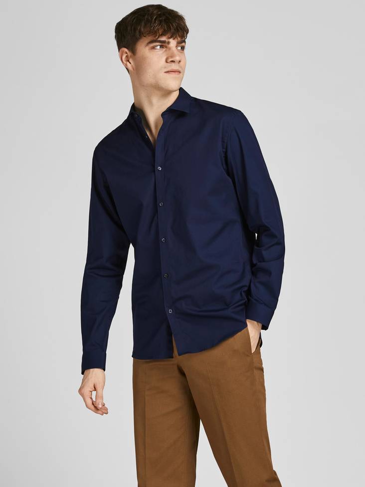 Jack&Jones Dress Shirt Blacardiff, navy - Men's dress shirts - 131590 - 1