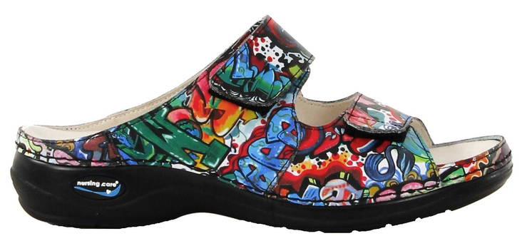 Nursing Care Machine washable sandals WG8F3 graffiti - Women's work shoes - 115270 - 3