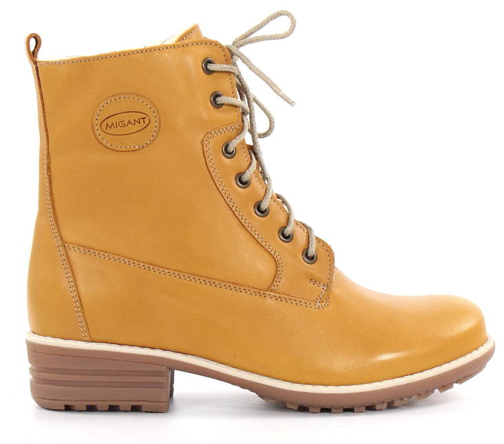 Migant Women's Leather Ankle Boots L920-22, Yellow - Women's ankle boots - 129380 - 1