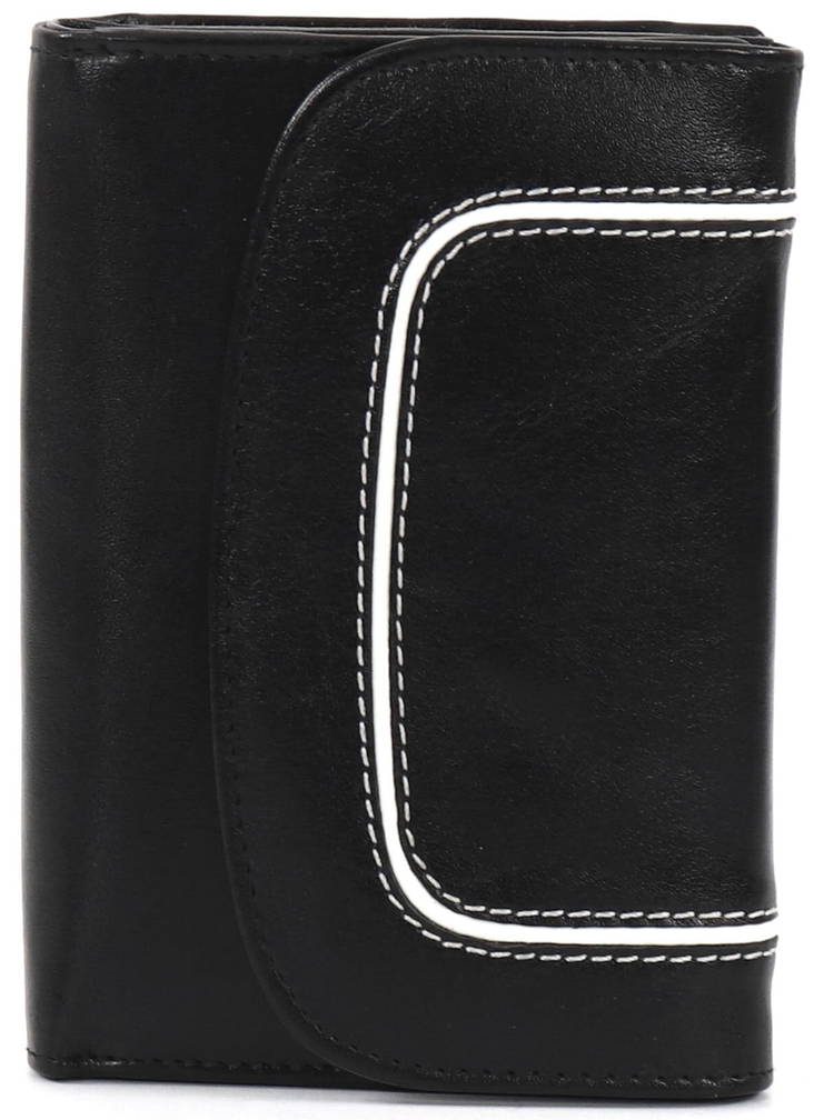 Leather wallet NK297, black/white - Wallets - 127990 - 1