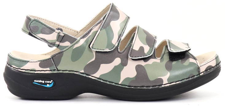 Nursing Care Machine Washable Sandals leather WG18F79 camouflage - Women's work shoes - 132520 - 1