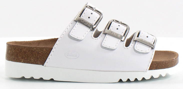 Scholl Mules Rio wedge, White - Women's work shoes - 123270 - 1