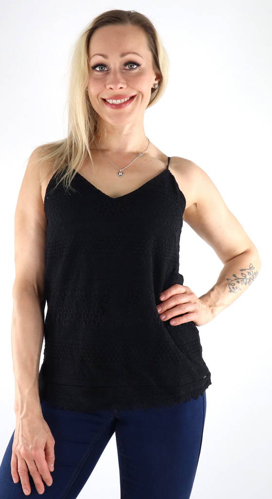 Vero Moda Top Honey lace black - Women's tank tops - 133780 - 1