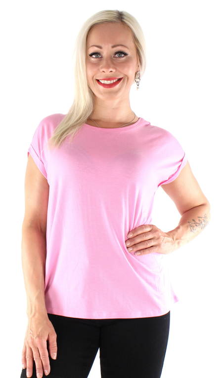 Forholdsvis Masaccio Danmark Vero Moda T-shirt Ava plain, Pink - Stilettoshop.eu webstore