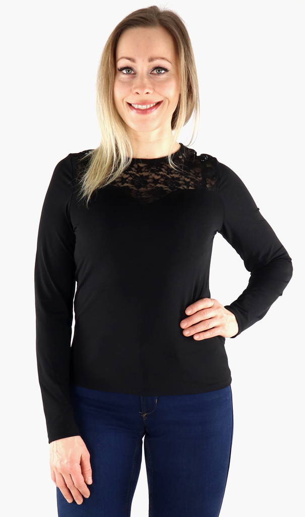 Vero Moda Shirt Jade Milla black - Women's long sleeved shirts - 132550 - 1