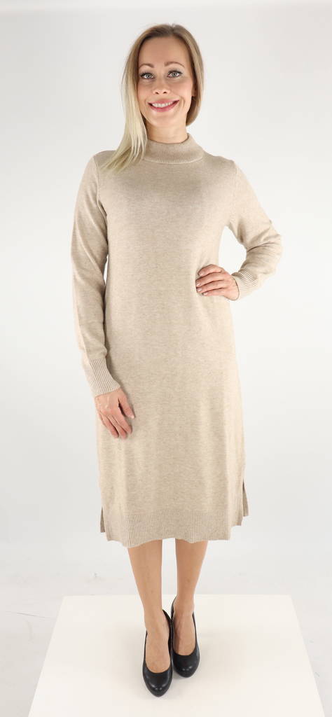 Vila Knitted Dress Ril crewneck natural - Women's knitwear - 131840 - 1