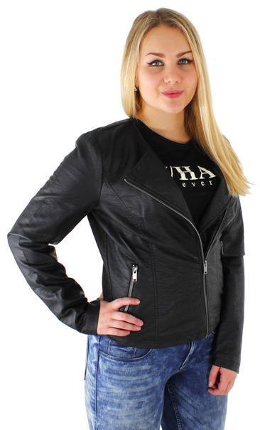 vila faux leather jacket