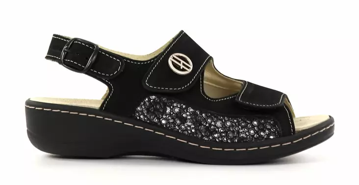 Hickersberger women's sandals with herbal soles 2857 9202 black - Women's work shoes - 136470 - 1