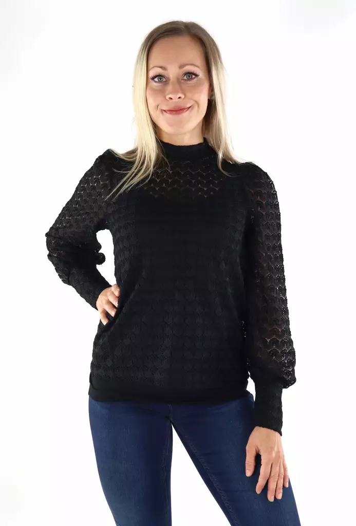 Vero Moda Shirt high neck black - Women's long sleeved shirts - 137000 - 1