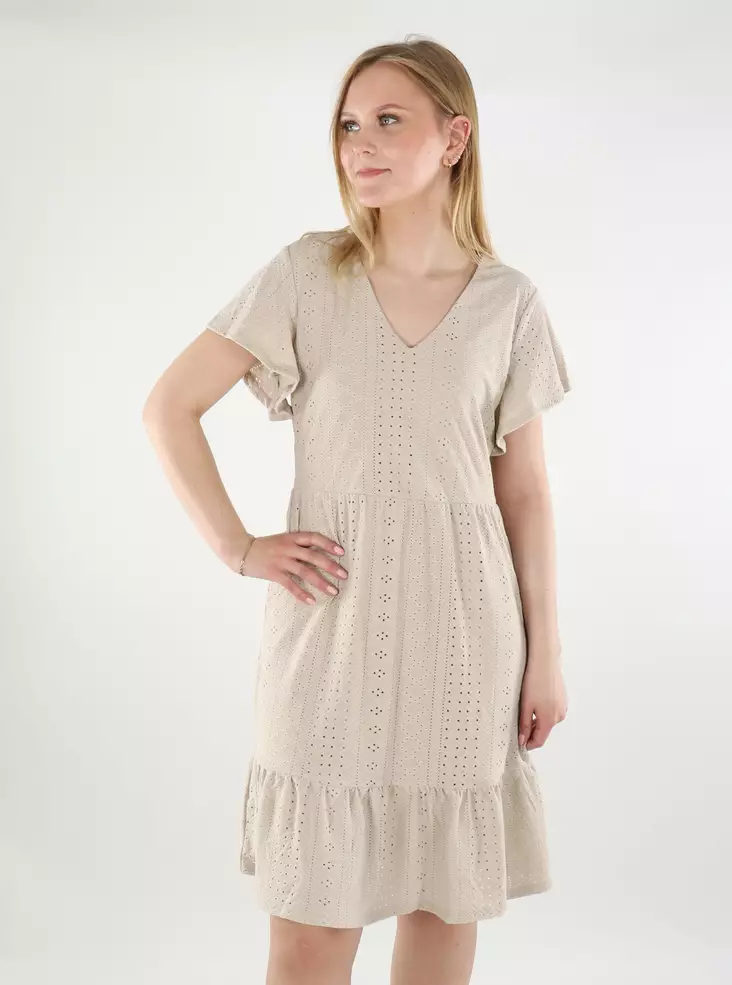 Only stretch dress V-Neck nacreous cloud - Dresses and tunics - 138440 - 1