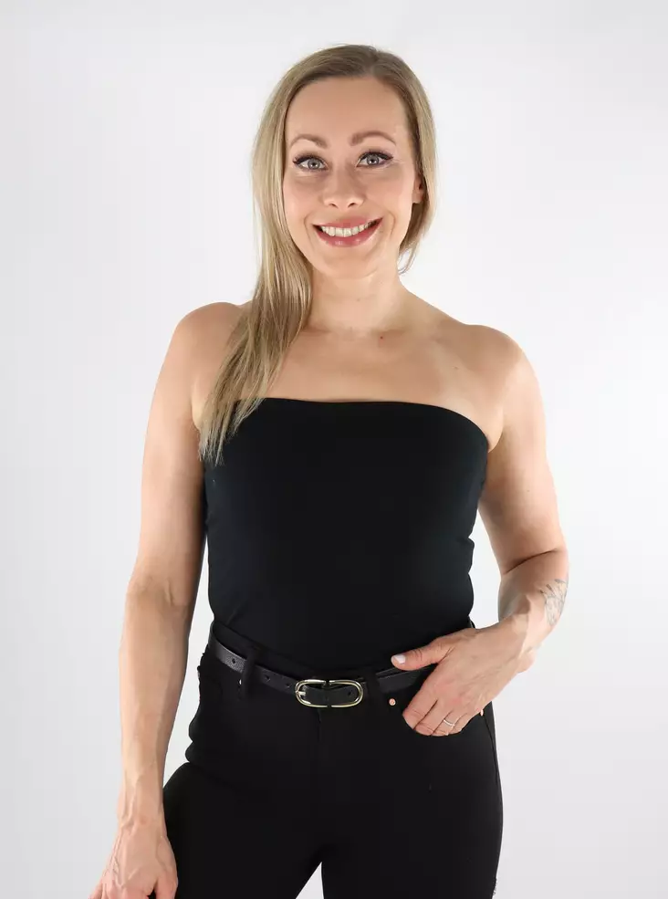 Only organic cotton tube top Live Love Life black - Women's tank tops - 138460 - 1