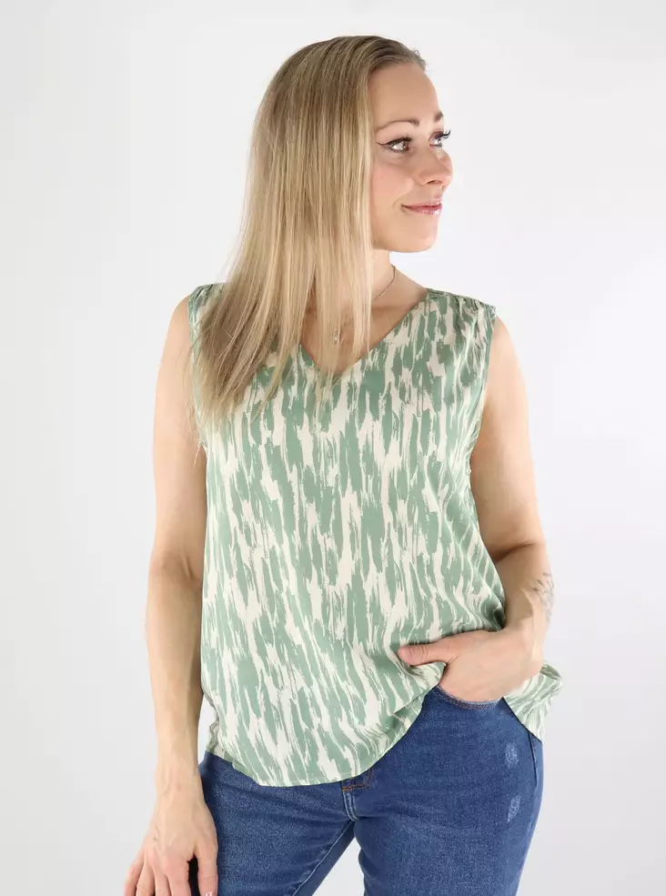 Vero Moda women's top VMEASY Joy birch/hedge green - Women's tank tops - 138570 - 1