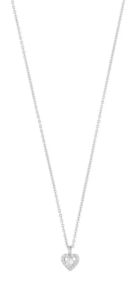 Snö of Sweden Necklace Nisi heart silver/clear - Necklaces - 138650 - 1