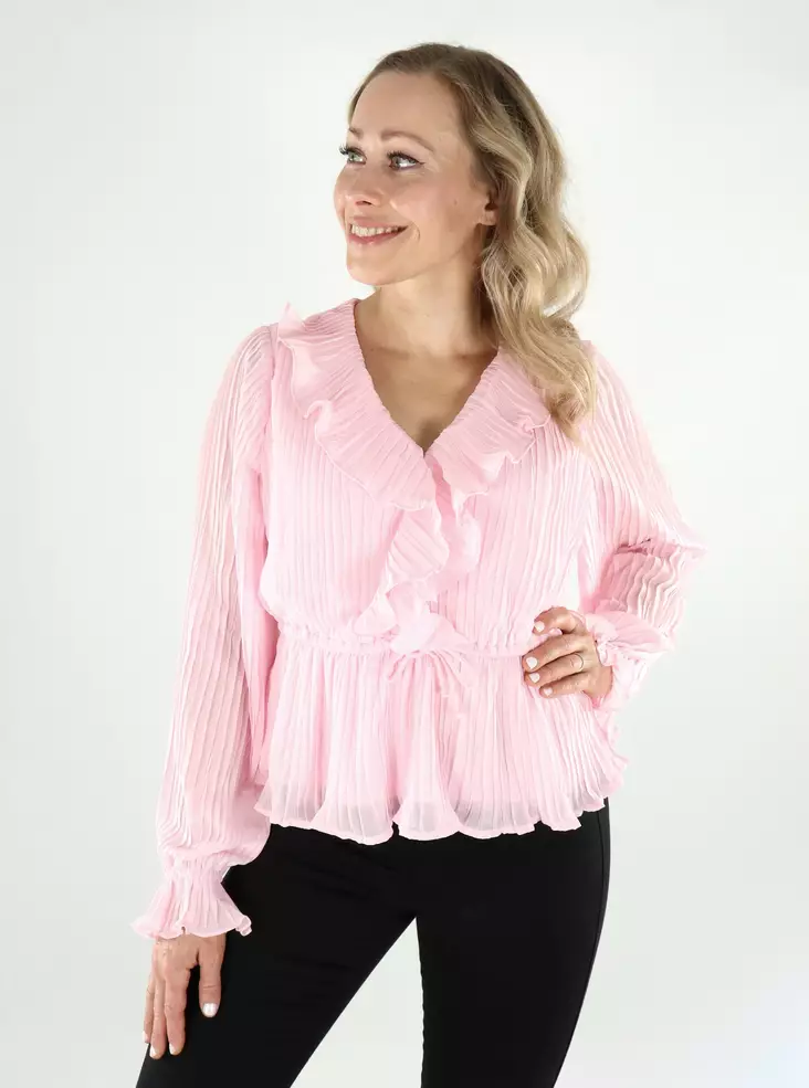Vero Moda women's shirt Frill Pleat pink-a-boo - Women's long sleeved shirts - 138820 - 1