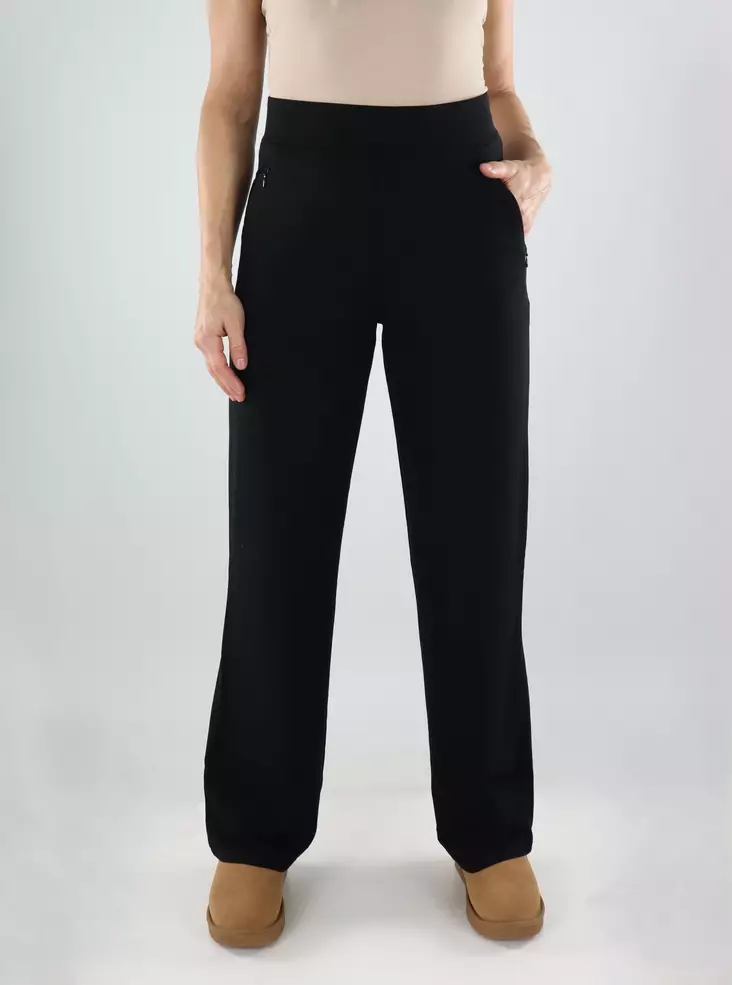 North Outdoor Straight Leg Merino Pants Black - Women's trousers - 139480 - 1