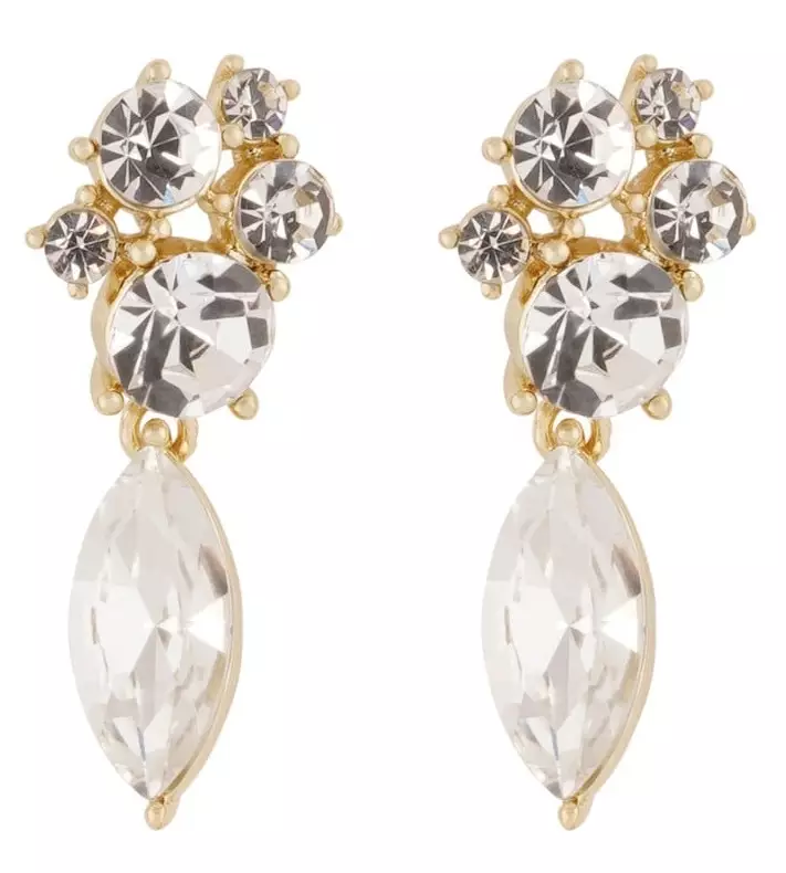 Snö of Sweden Earrings Noctelle gold/clear - Earrings - 140030 - 1