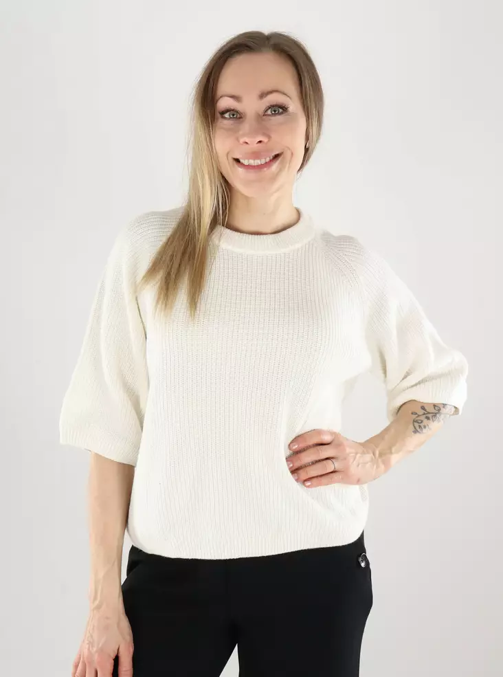 JJXX cotton sweater Twist snow white - Women's knitwear - 140160 - 1