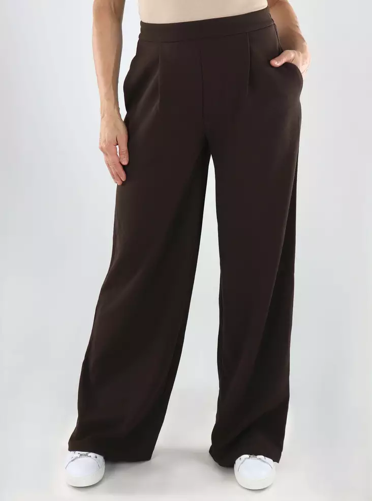 Vila trousers HW WIDE PLEAT coffee bean - Women's trousers - 141390 - 1