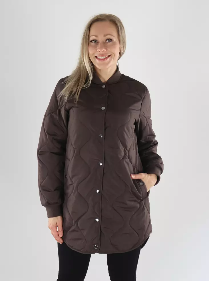 Vila Jacket L/S QUILT JACKET coffee bean - Women's light jackets - 141530 - 1