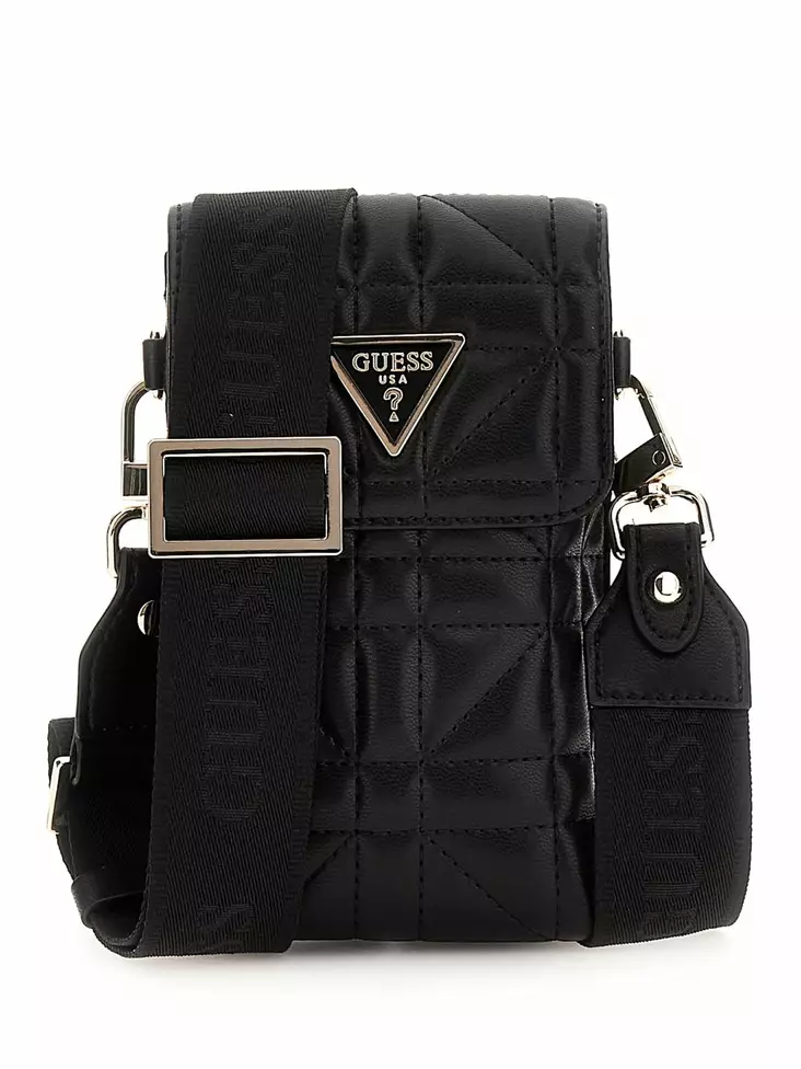 Guess Phone bag Latona flap black - Handbags - 136510 - 1