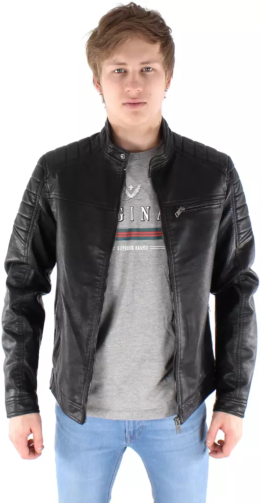 Jack&Jones Jacket Rocky pu, Black - Men's jackets - 122830 - 1