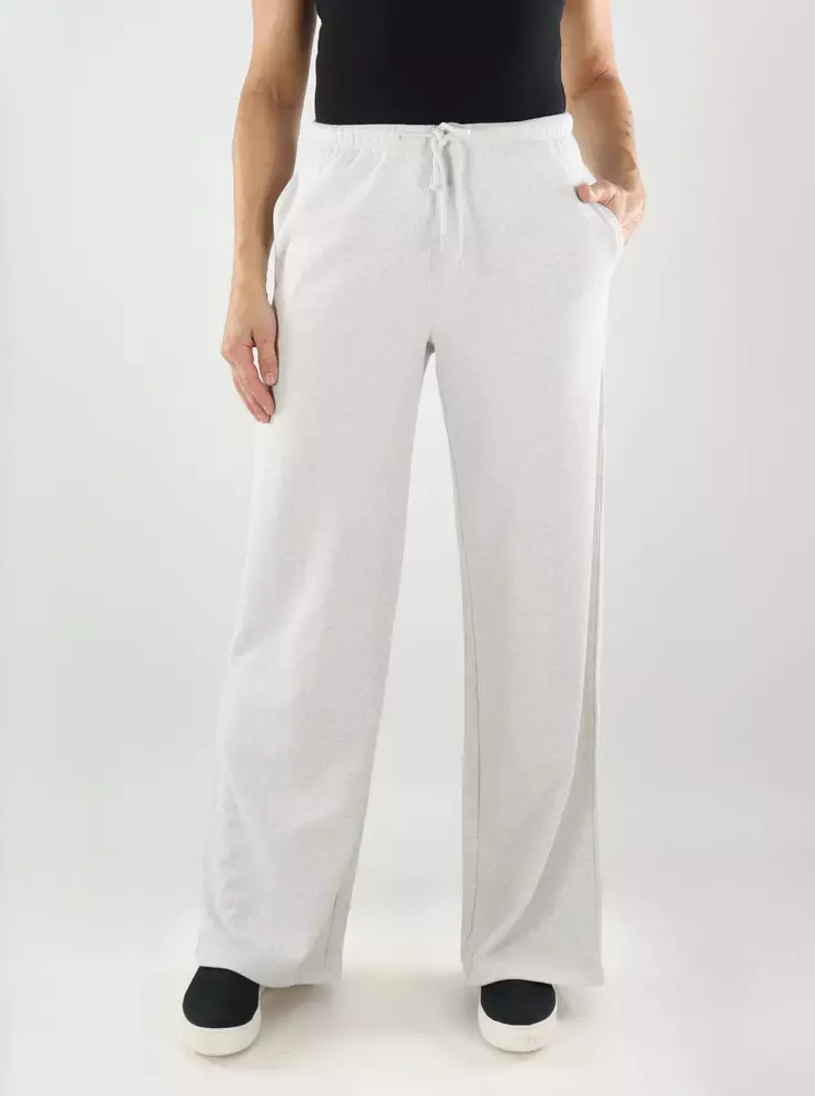 JDY Women's Wide Leg Sweatpants Sweat Pants oatmeal - Women's trousers - 139050 - 1
