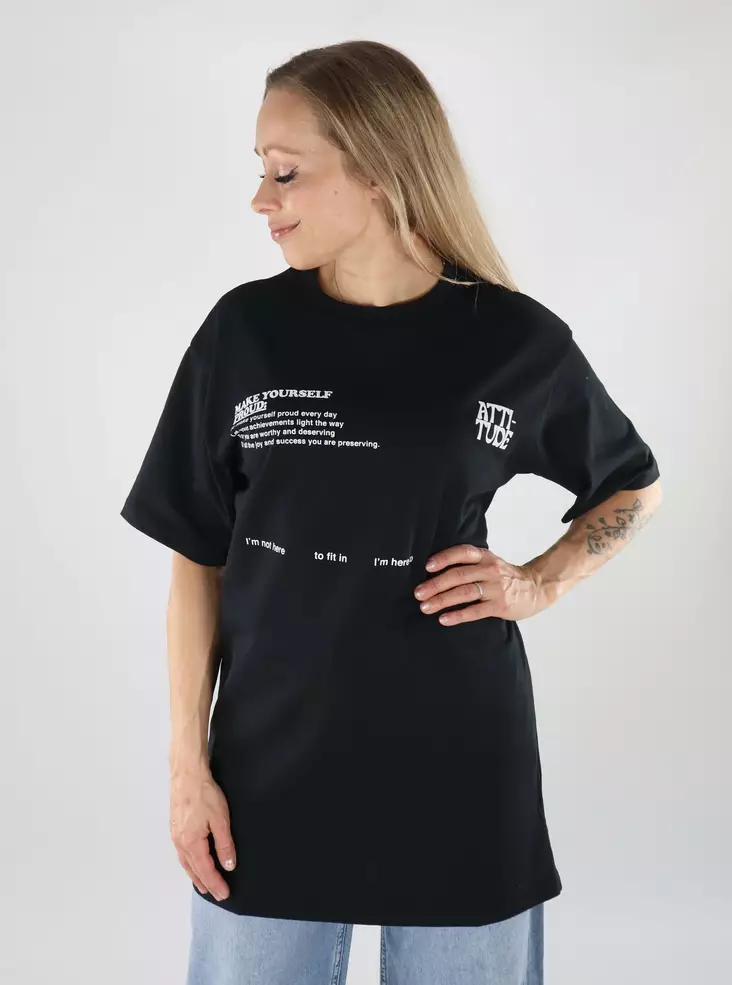 JJXX women's t-shirt Loose Long black - Women's T-shirts - 138900 - 1