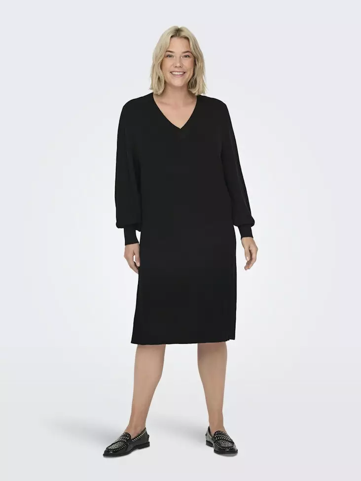 Only Carmakoma Knitted Dress Katia Black - Women's knitwear - 139210 - 1