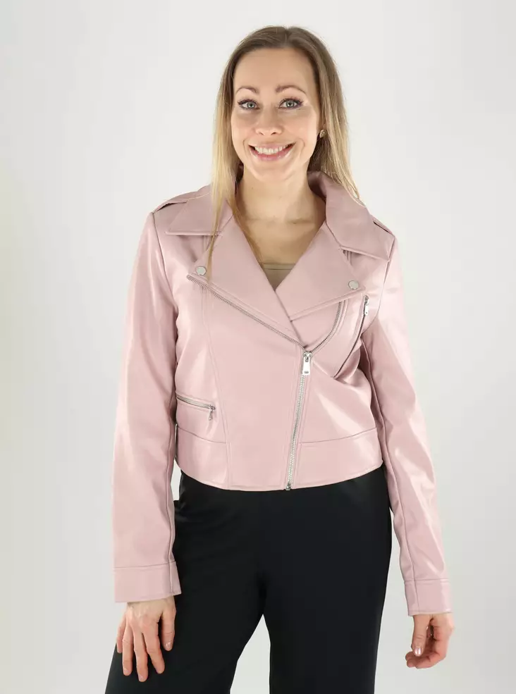 Only women's faux leather jacket Faux burnished lilac - Women's leather- and pu-jackets - 140130 - 1