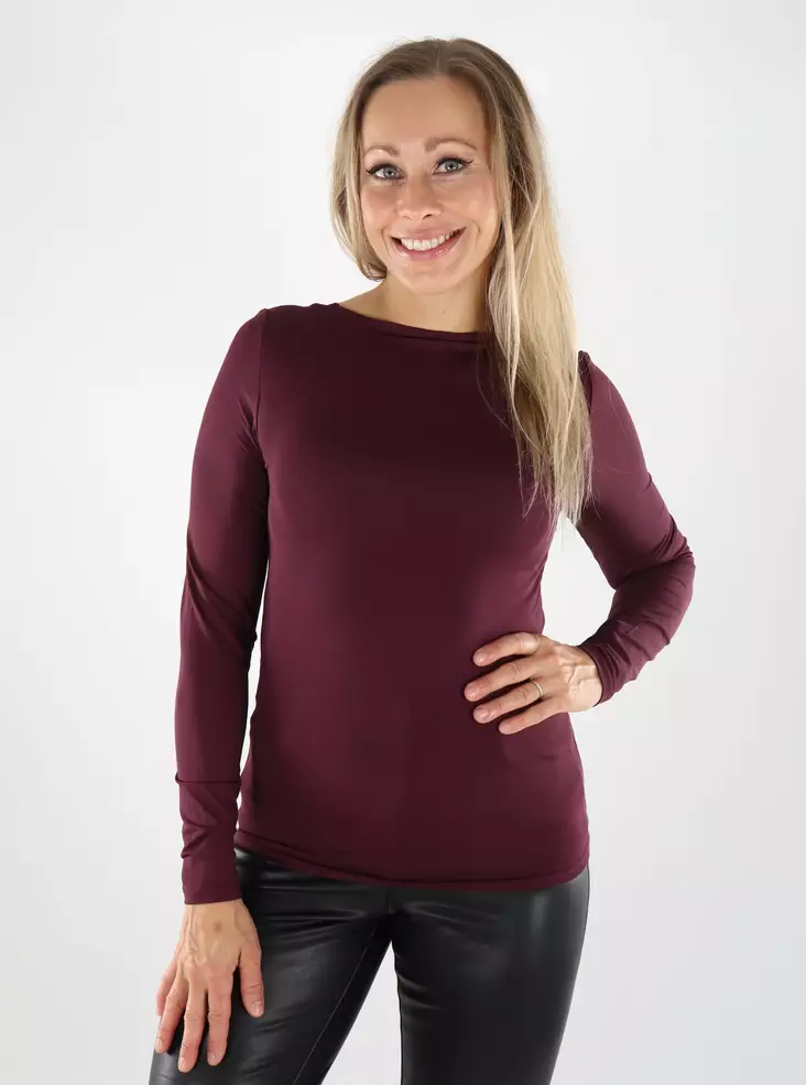 Only women's shirt 2-way Deep Neck winetasting - Women's long sleeved shirts - 139000 - 1