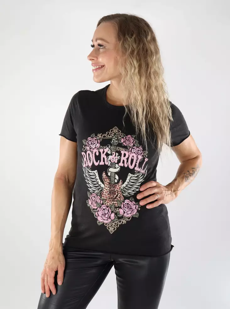 Only women's t-shirt black/rock - Women's T-shirts - 138980 - 1