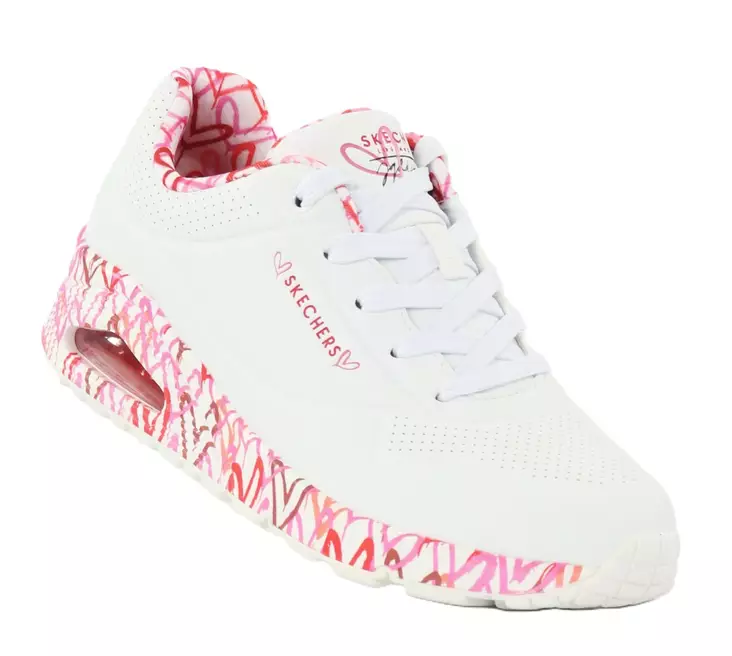 Skechers women's sneakers 155506/WRPK UNO - LOVING LOVE white/red/pink - Skechers women`s sneakers - 138070 - 1