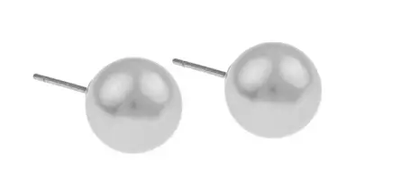 Snö of Sweden Earrings Laney pearl 10mm s/white - Earrings - 118380 - 1