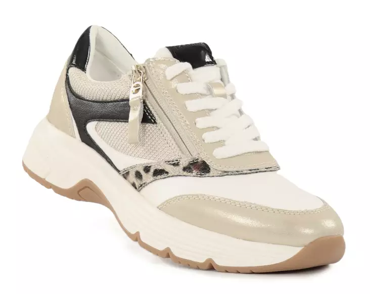 Tamaris Comfort women's wide-last sneakers 83706-45 beige comb - Women's sneakers - 140240 - 1