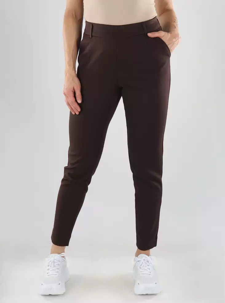 Vila Trousers HW SLIM PANT coffee bean - Women's trousers - 141520 - 1